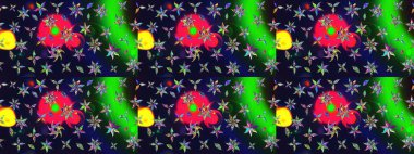 Çiçek tasarımı için inanılmaz bir kolaj cenneti tarzı. Çiçekli zambakların eskiz geçmişi. Parlak çiçekli kolaj çiçekleri gri.