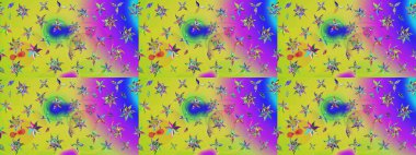 El çizimi çiçek çizimi deseni (fayans). Şirin çiçekli, desenli, sarı renkli bir eskiz deseni. Tekstil için suluboya çizim deseni.