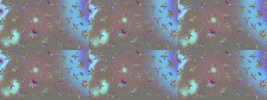 Gri renklerde bahar çiçekleri. Raster illüstrasyonu. Yaprak ve çiçeklerin suluboya resmi, gri renkte çizim deseni.