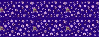 Mavi renkli çiçekler. Raster illüstrasyonu. Küçük çiçekte sevimli çiçek deseni var..