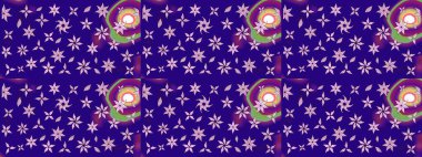 Eski usul. Raster illüstrasyonu. Kumaş, tekstil, duvar kağıdı baskısı için. Tomurcukları çiçek olan sevimli bir çiçek deseni. Raster. Taslak arkaplan.