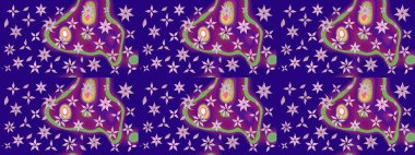 Sevimli çiçek raster deseni. Mavi renkli çiçekler. Düz Çiçek Elementleri Tasarımı. Renkli Yaz Teması çizim şablonu.