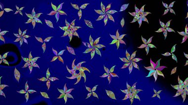 Zarif, parlak ve mavi çiçek desenli tasarım. Sabıka fotoğraflarında, bebek kıyafetlerinde, duvar kâğıtlarında, paket kutularında falan kullanılabilir. Raster..