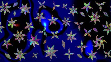 Karalama çiçekleri çizim kalıbı. Siyah el çizimi desen. Raster deseni. Sanat, çiçeklere ilham verir ve arka plan bırakır.