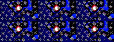 Raster illüstrasyonu. Güzel kumaş deseni. Raster illüstrasyonundaki çiçek desenli çizim. Mavi renklerde.