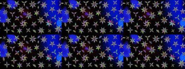 Küçük çiçekteki sevimli çiçek deseni. Robot resim. Raster illüstrasyonu.