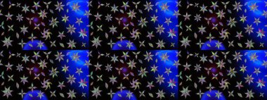 Raster Illustrasyon 'daki Çiçek Deseni' nin son moda çizimi. Renkli Yaz Temalı eskiz kalıbı. Güzel kumaş deseni. Düz Çiçek Elementleri Tasarımı.