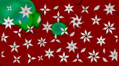 Çiçekli çiçek deseni, suluboya. Küçük çiçekte güzel bir çiçek deseni var. Raster deseni.