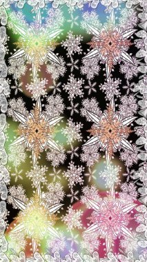 Kusursuz çiçek deseni. Raster illüstrasyonu. Raster illüstrasyonu. Asya tekstil tarzında. Tarafsız renklerde çiçekler.