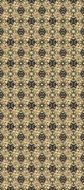 İslam tasarımı. Gri ve kahverengi renklerdeki altın desenli altın elementler. Raster altın tekstil baskısı. Kusursuz desenli oryantal süs. Çiçek karoları.