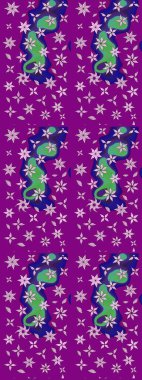 Kabile sanatı boho baskısı, klasik çiçek arkaplanı. Arkaplan dokusu, duvar kağıdı, mor renkli çiçek teması. Soyut etnik raster çizim kalıbı.