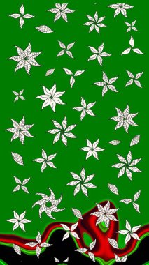 Doğal kozmetik ürünleri, parfüm, çiçekçi dükkanı için bahar ihalesi tasarımı. Karşılama ya da düğün geçmişi olarak kullanılabilir. Paket kağıdı için en iyisi. Yeşil lale çiçekli Raster eskiz deseni.