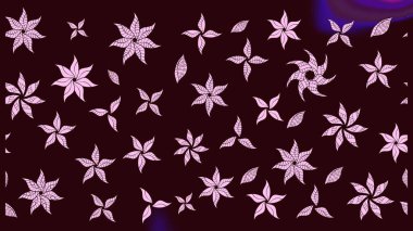 Kumaş desenli papatya çiçeği detayı. Kahverengi renkte çiçekler.