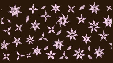 Arkaplan dokusu, duvar kağıdı, kahverengi renkli çiçek teması. Kabile sanatı boho baskısı, klasik çiçek arkaplanı. Soyut etnik raster çizim kalıbı.