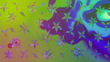 Eski usul küçük çiçekli şirin bir eskiz deseni. Raster illüstrasyonu. Moda arka planında parlak buketler. Kumaş, duvar kâğıdı ve kağıda yazdırmak için gelişen arkaplan.