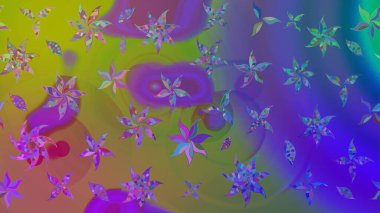 Çiçek kolajı. Doğa. - Menekşe çiçekleri. Küçük çiçekte güzel bir desen var. Çiçek arkaplan. Çiçek kompozisyonu. Raster deseni.