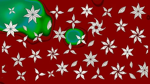 Çiçekli çiçek deseni, suluboya. Küçük çiçekte güzel bir çiçek deseni var. Raster deseni.