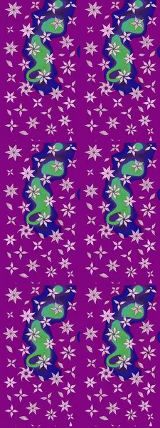 Kabile sanatı boho baskısı, klasik çiçek arkaplanı. Arkaplan dokusu, duvar kağıdı, mor renkli çiçek teması. Soyut etnik raster çizim kalıbı.