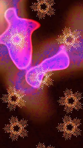 Kış kartı Mutlu Noeller, Yeni Yıl ve Mutlu Tatil Raster çizimleri. Kar taneleri arka planda. Kahverengi, siyah ve menekşe kar taneli Noel kartı Kahverengi, siyah ve menekşe renkleri.