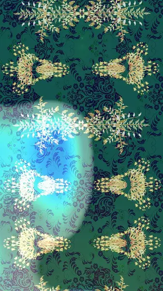 Çiçek kolajı. Raster deseni. Çiçek kompozisyonu. Küçük çiçekte güzel bir desen var. Çiçek arkaplan. - yeşil, mavi ve nötr çiçekler. Doğa.