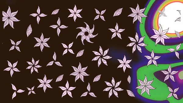 Suluboya etkisi. Organik elementler. Botanik çizim kalıbı. Raster deseni.