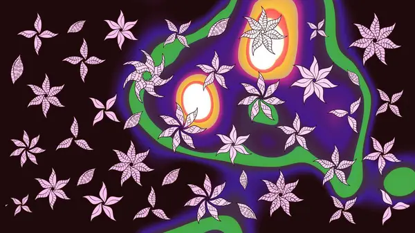 Çiçek arkaplanlı soyut zarafet eskiz deseni. Raster Güzel kumaş deseni.