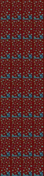 Kırmızı renkte çiçekler. Renkli bahar temalı eskiz kalıbı. Düz Çiçek Elementleri Tasarım Raster illüstrasyonu. Çiçekli çiçek deseni, suluboya..