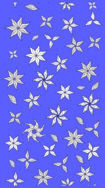 Güzel kumaş deseni. Raster illüstrasyonundaki çiçek desenli çizim. Düz Çiçek Elementleri Tasarımı. Renkli Bahar Teması çizim şablonu.