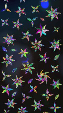 Gri renkli çiçekler. Düz Çiçek Elementleri Tasarımı. Renkli Yaz Temalı eskiz kalıbı. Raster illüstrasyonunda çiçek deseni çizimi.