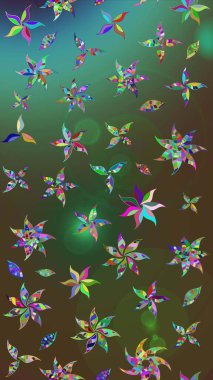 Zarif, parlak ve yeşil çiçek desenli bir taslak. Sabıka baskıları, bebek kıyafetleri, duvar kâğıtları, paket kutuları vb..