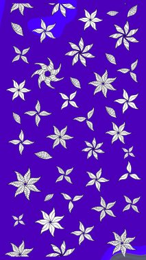 Raster Yumuşak kumaş deseni. Raster çiçek izi. Klasik taslak çizimi. Çiçekli menekşe çizim deseni.