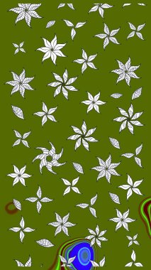 Küçük yeşil çiçeklerle oldukça eski bir besin torbası deseni. Tekstil, kumaş, kapaklar, duvar kağıtları, baskı, paket, koleksiyon defteri, örgü, dekupaj için çiçek arkaplanı..