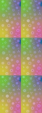 Düz Çiçek Elementleri Tasarımı. Raster Illustrasyon 'daki Çiçek Deseni' nin son moda çizimi. Renkli Yaz Temalı eskiz kalıbı. Tarafsız renklerde çiçekler.