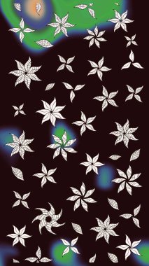 Raster illüstrasyonu. Tekstil veya kitap kapakları, imalat, duvar kağıtları, baskı, hediye paketi ve yapıştırma kitabı için çiçek eskizi geçmişi. Küçük ölçekli çiçeklerdeki basit sevimli desen.