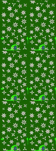 Parlak çiçekli kolaj çiçekleri yeşildir. Çiçek tasarımı için inanılmaz bir kolaj cenneti tarzı. Çiçekli zambaklar eskiz arka planı.