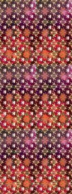 Renkli arka planda izole edilmiş suluboya kar taneleri. Raster illüstrasyonu. Kışın sembolü. Kar taneleri kışı.