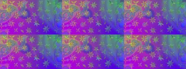 Çiçekli karalama şeklinde Raster çiçek deseni. Nazik, narin çiçek arkaplanı. Mor renkte çiçekler.