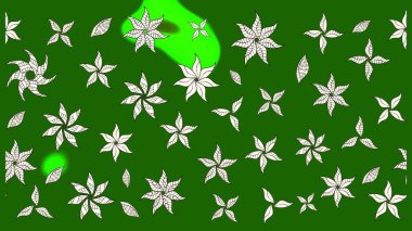 Taslak dekoratif arka plan, çiçek mandala. Raster illüstrasyonu. Yeşil renklerde. Çiçek..