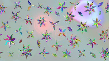 Doğa. Küçük çiçekte güzel bir desen var. Çiçek kolajı. - Gri çiçekler. Çiçek kompozisyonu. Raster deseni. Çiçek arka planı.