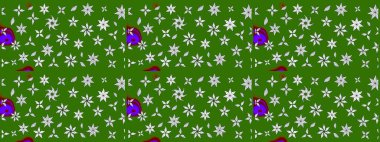 Güzel çiçek deseni. Yeşil renkli çiçekler. Renkli Bahar Teması eskiz kalıbı. Düz Çiçek Elementleri Tasarımı.