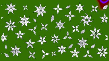 Parlak çiçekli kolaj çiçekleri yeşildir. Çiçek tasarımı için inanılmaz bir kolaj cenneti tarzı. Çiçekli zambaklar eskiz arka planı.