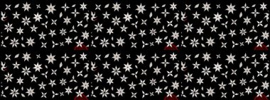 Davetiye ve kartpostal tasarımı için dekoratif çiçek unsurları. Şirin, zarif çiçekler Raster illüstrasyonu. Yapraklı çizim şekli. Tekstil için figür. Poster veya kapak için arkaplan.