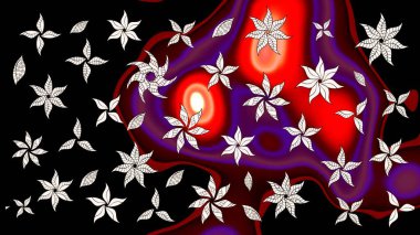 Renkli Bahar Teması eskiz kalıbı. Süslü kumaş deseni. Düz Çiçek Elementleri Tasarımı. Raster illüstrasyonunda çiçek deseni çizimi.