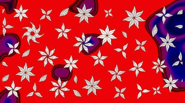 Parmak izi, kumaş, duvar kâğıdı, tekstil için raster dokusu. Renkli grunge renkli çiçeklerle soyut bir arka plan oluşturur. Nakış desenli çiçek deseni..