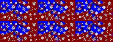 Hediye ambalaj kağıdı, tebrik kartları, posterler ve pankart tasarımı. Kırmızı renkte çiçekler. Raster düz çiçek çizim deseni.