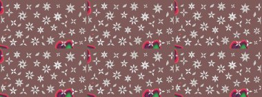 Tekstil veya kitap kapakları, imalat, duvar kağıtları, baskı, hediye paketi ve yapıştırma kitabı için çiçek eskizi geçmişi. Raster illüstrasyonu. Küçük ölçekli çiçeklerdeki basit sevimli desen.