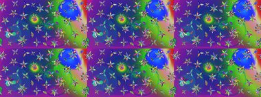 Çiçekli çiçek deseni, suluboya. Küçük çiçekte güzel bir çiçek deseni var. Raster deseni.