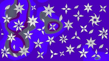 Suluboya, elle çizilmiş. Menekşe rengi yapraklı yabani çiçekler. Raster illüstrasyonu. Taslak arkaplan deseni.