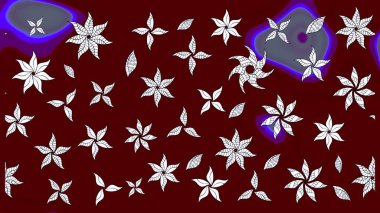 Küçük çiçekteki sevimli çiçek deseni. Raster illüstrasyonu. Güzel kumaş deseni. Güzel karalamalı çiçek deseni çiz..