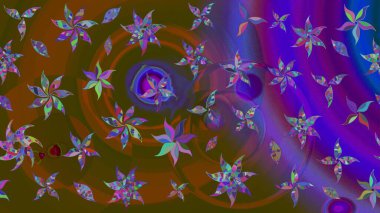 Kahverengi renkli çiçekler. Bahar mevsimi. Raster güzel bir çiçek deseni çizmiş. Nazik romantik baskı. Tatil havası..